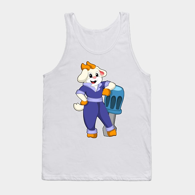 Goat as Mechanic with Screwdriver Tank Top by Markus Schnabel